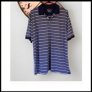 Men’s Chaps size Large navy striped stay dry golf shirt